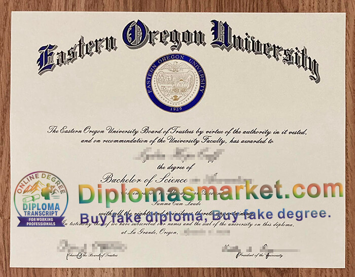 Eastern Oregon University diploma