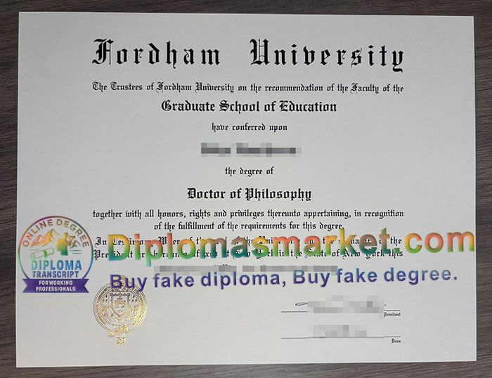 Fordham University degree