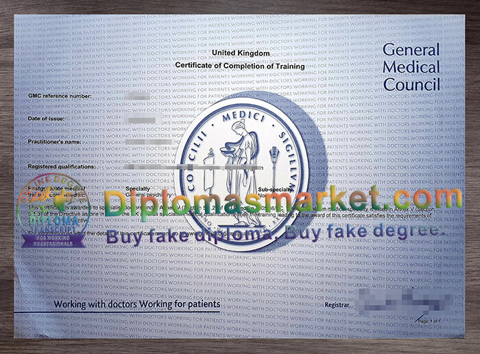 General Medical Council certificate