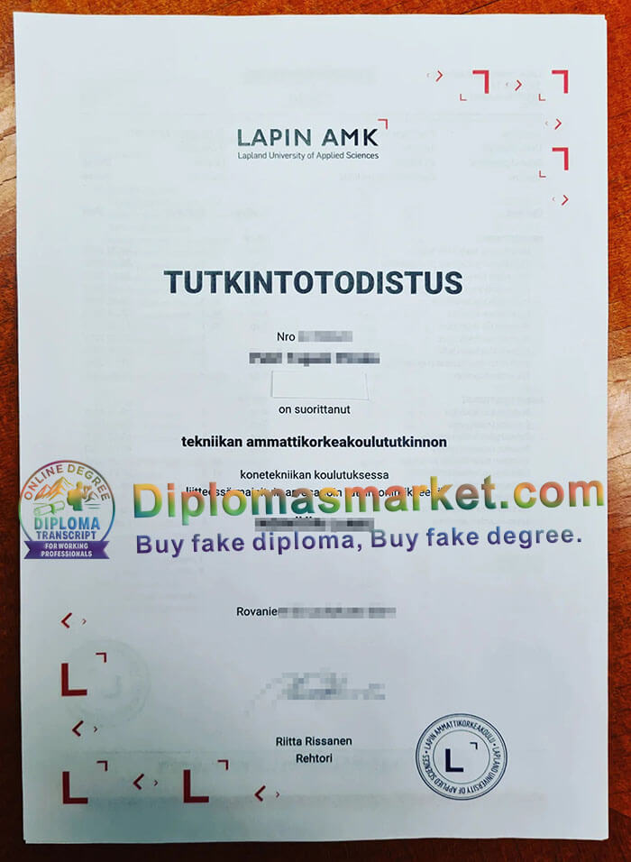 Lapland University of Applied Sciences diploma