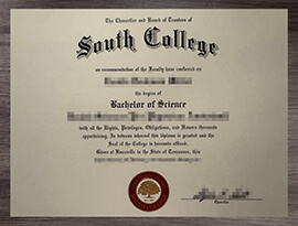 Order Your Custom South College Diploma Certificate Copy Online