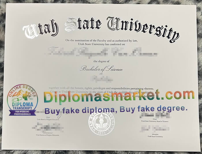 Utah State University diploma